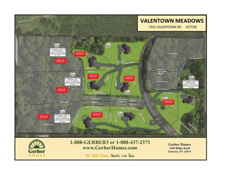 Valentown Road Victor, NY New Home Community Gerber Homes
